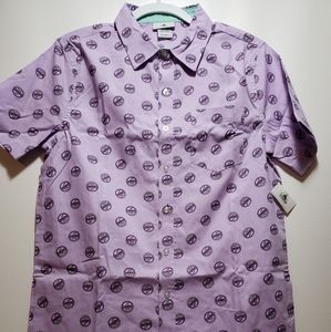 Disney Up Grape Soda Cap Button Down Shirt